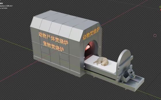 Máy đốt xác động vật tùy chỉnh với điều khiển PLC để xử lý dư thừa động vật thân thiện với môi trường