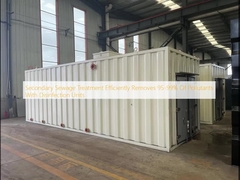 Điều trị nước thải thứ cấp loại bỏ hiệu quả 95-99% chất gây ô nhiễm với các đơn vị khử trùng